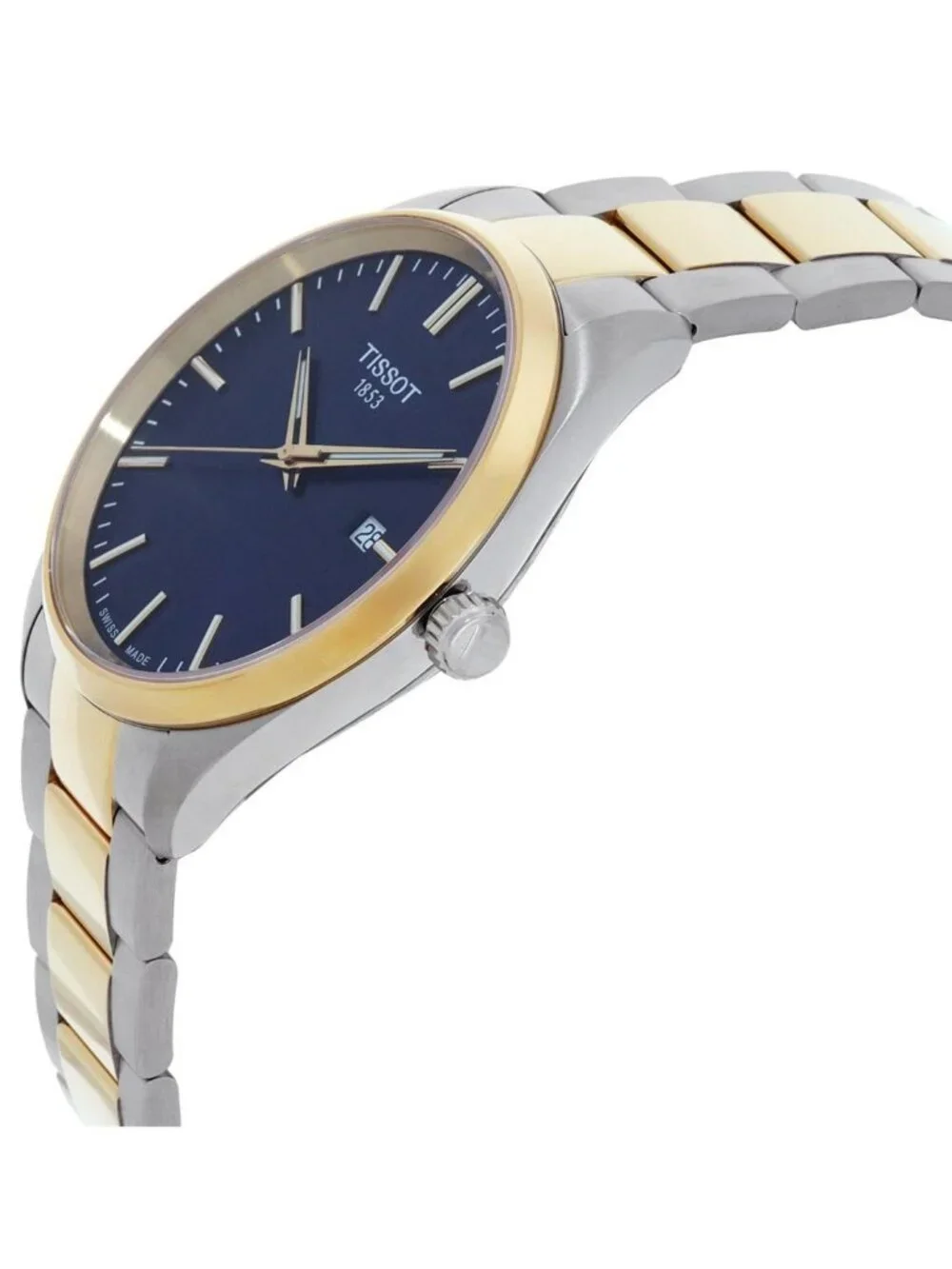 NWT Tissot PR 100 Quartz Blue Dial Two-Tone Men's Watch